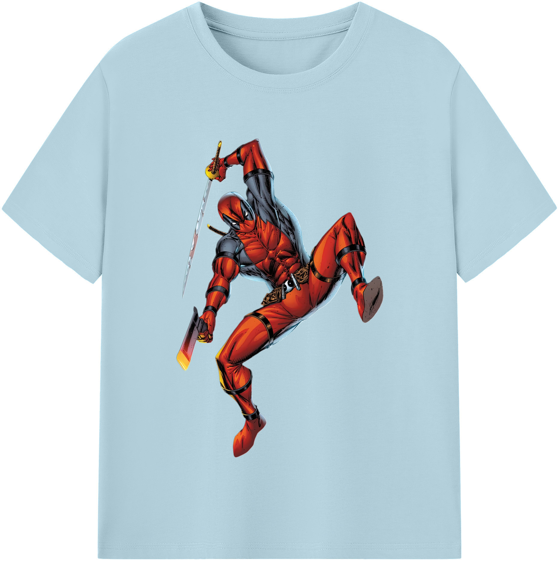 （画像用） Deadpool デッドプール 綿100％半袖Tシャツ（フロントプリント）